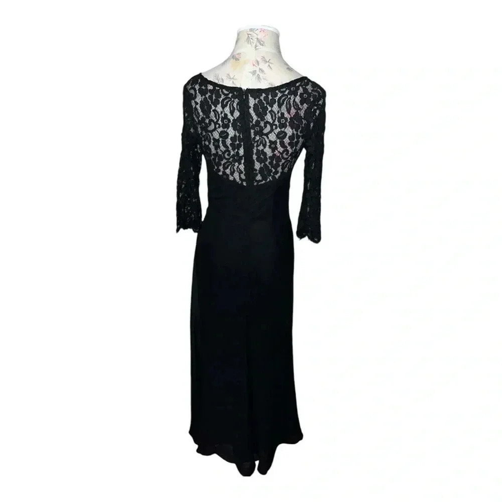 Ever Pretty Women’s Black Lace Side Ruched LBD - Picture 6 of 10